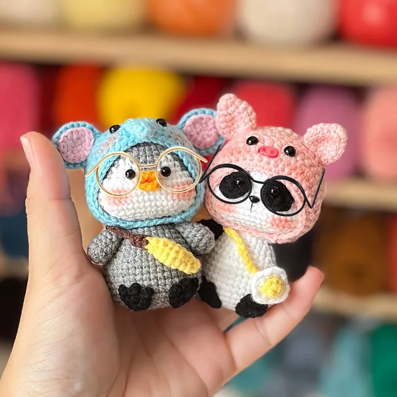 24 Peças de Óculos Redondos Mini para Bonecas e Artesanato - 1,38 polegadas, Ferro Durável, Cores Sortidas, Perfeito para Projetos DIY e Artesanato