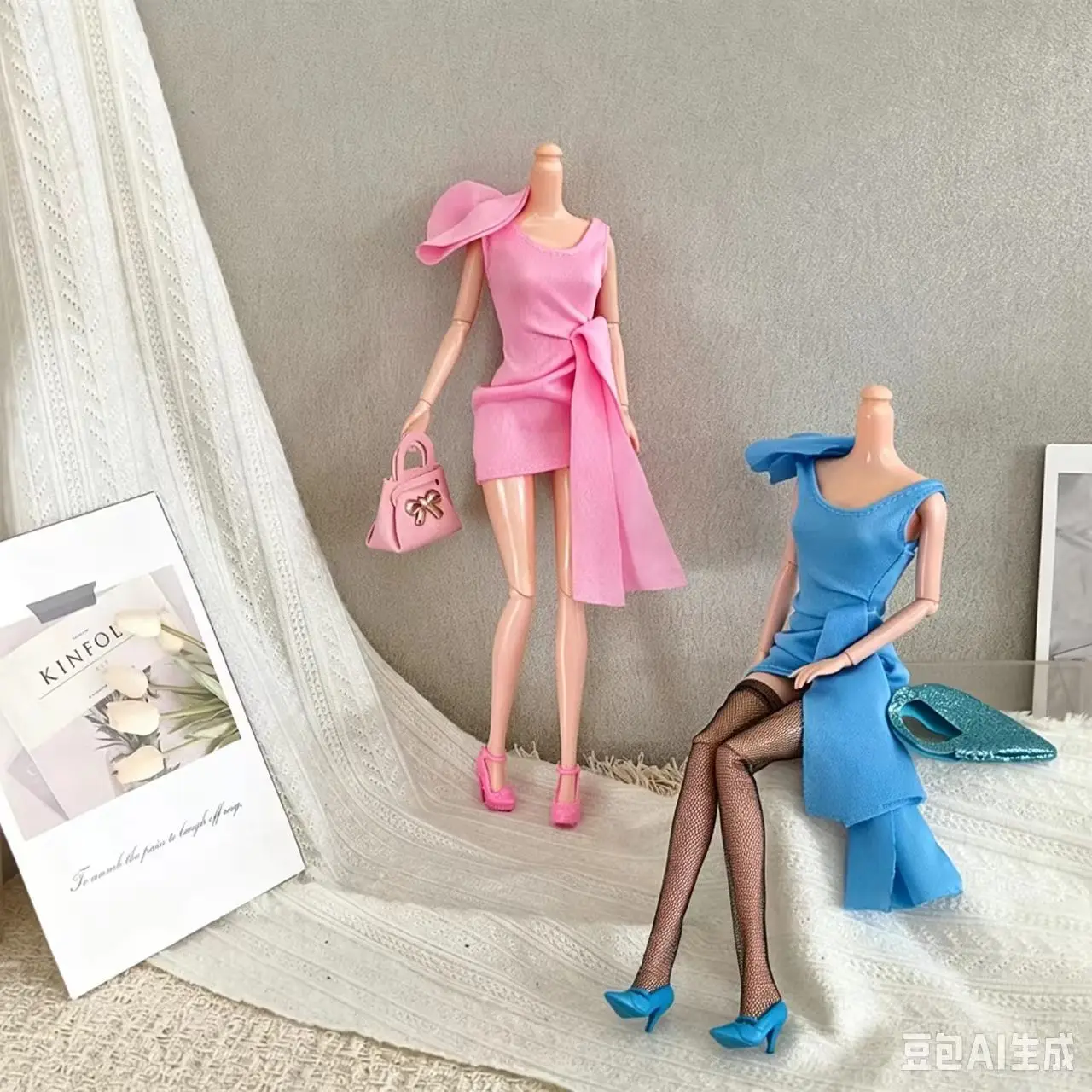 Fashion Doll Dress Clothes 30cm Doll Original design princess dress irregular style dress For 1/6 BB FR Doll Toys Accessories