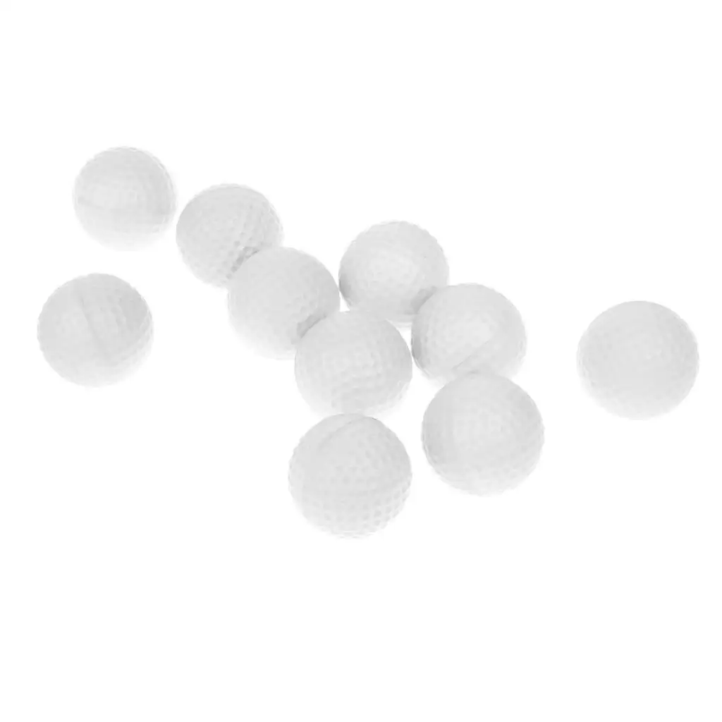 2x 10 Pieces PU Foam Sponge Soft Elastic Golf Balls Golf Training Practice - Choice of Colors