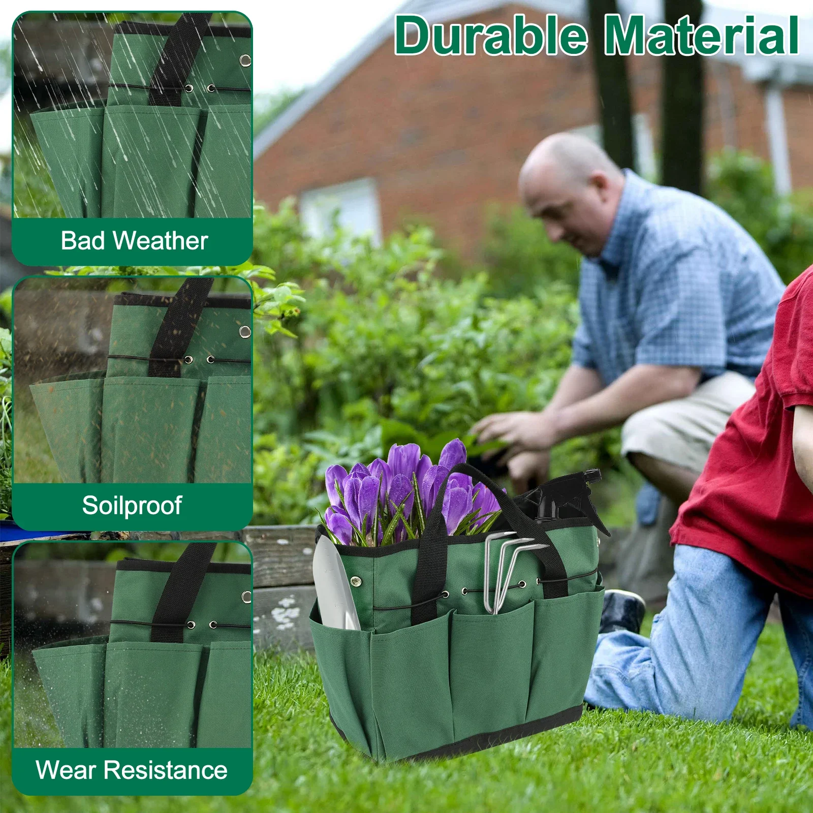 Gardening Tote Bag Garden Tool Bag Garden Tote Home Organizer Gardening Tool Kit Holder Oxford Bag Gardening Tools Organizer