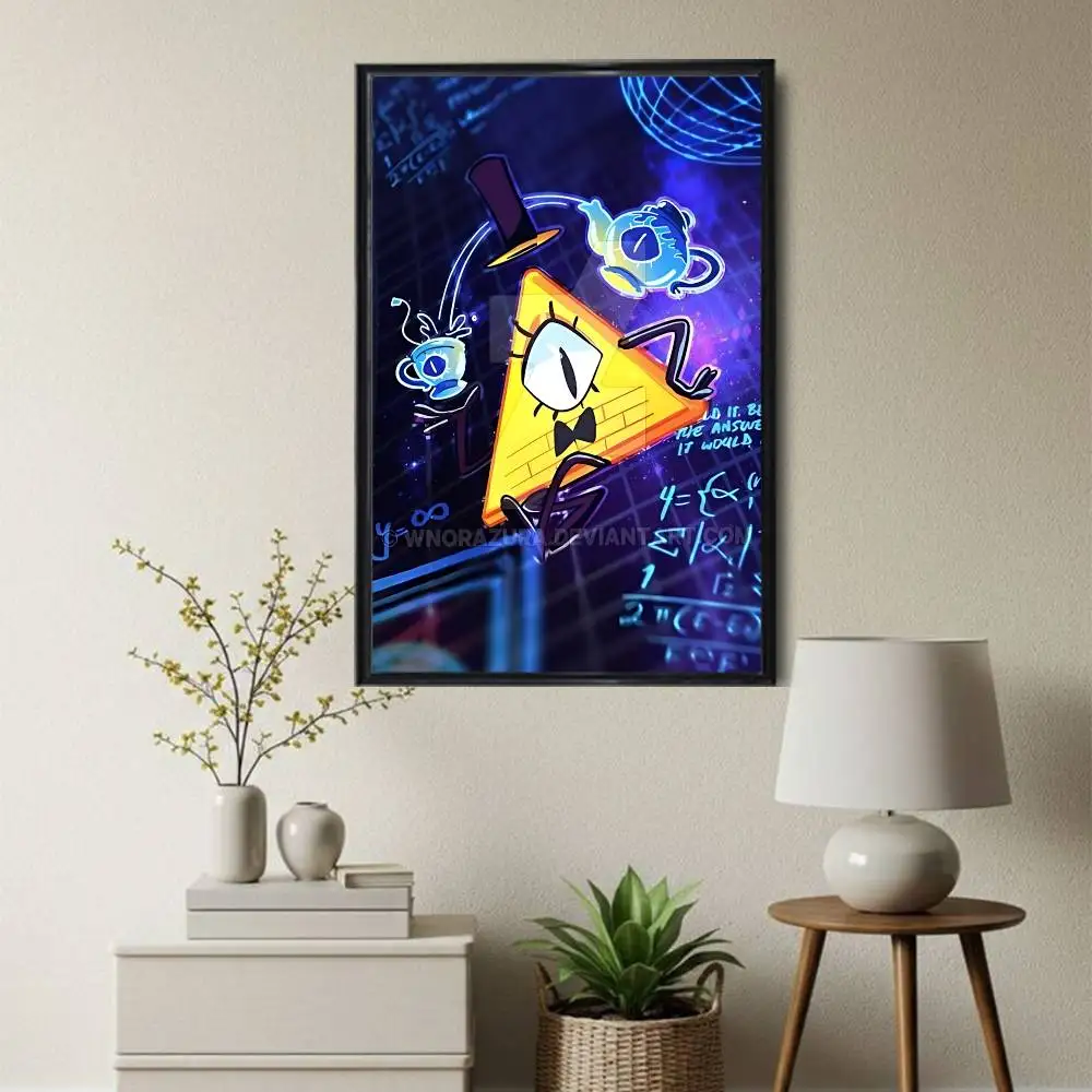 Bill Cipher Stanford Gravity Falls Poster HD Art Sticky Wall Waterproof Home Living Room Bedroom Bar Aesthetic Decoration