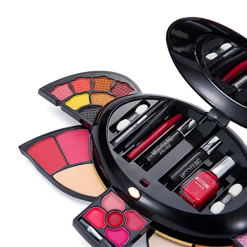 Imagen 2 del producto Paleta de maquillaje multifuncional, juego de reacabado de rubor, sombra de ojos, estuche de maquillaje, esmalte de uñas, Kit de maquillaje de línea de ojos