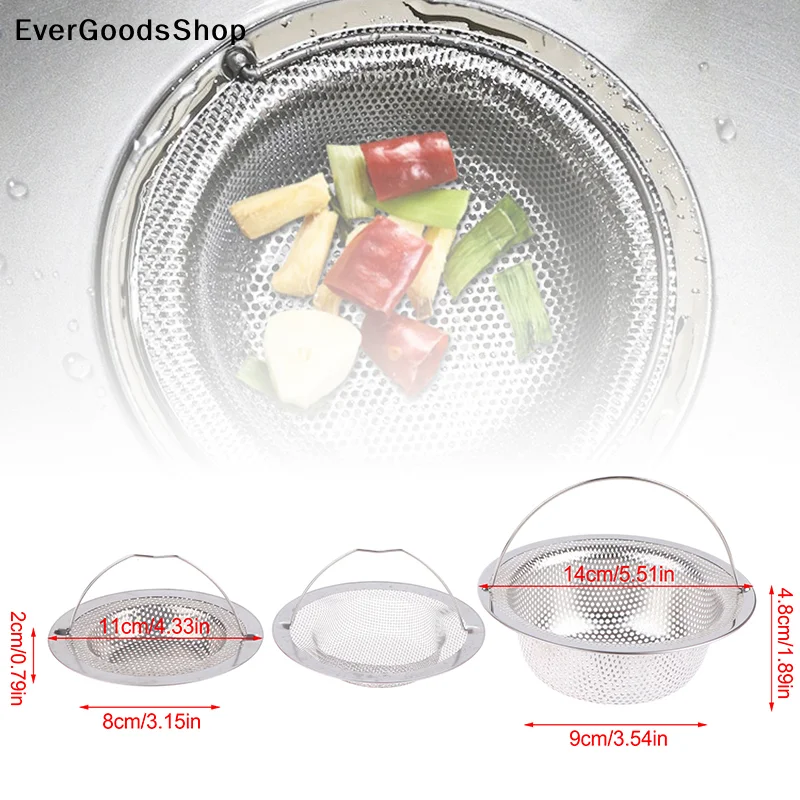 

New Stainless Steel Kitchen Sink Filter Floor Drain Mesh Bathroom Filters Drain Basket With Handle Bathtub Hair Catcher Stopper
