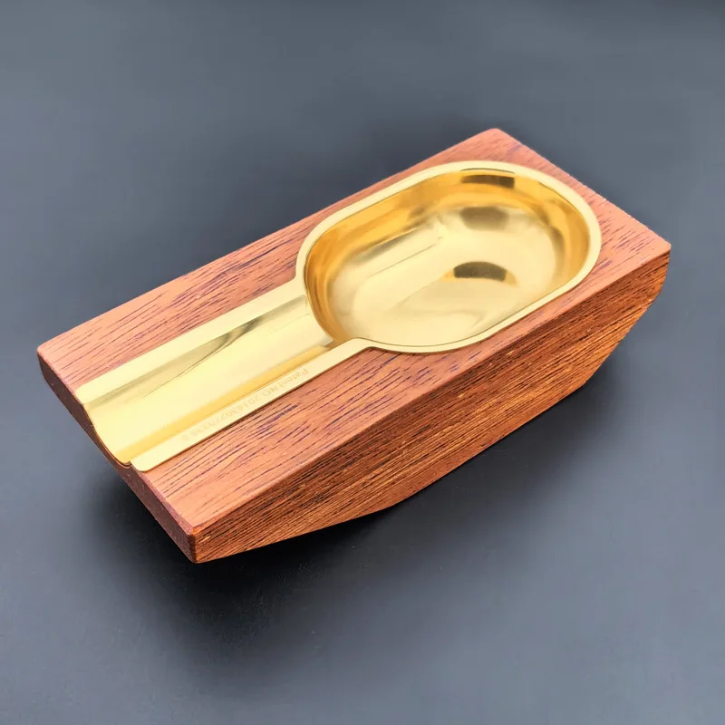 

Деревянная пепельница для сигар, домашняя металлическая пепельница для сигар, уличный одиночный держатель, аксессуары для сигарет