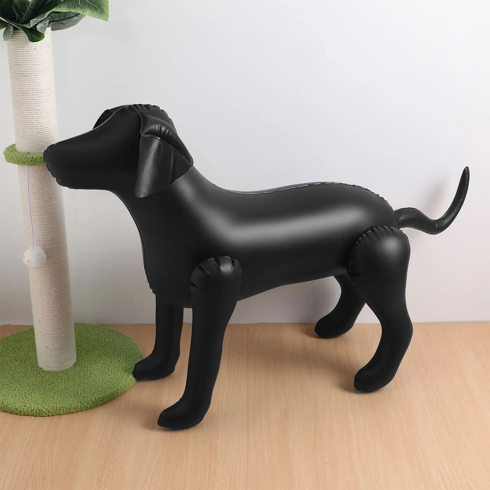 

PVC Dog Mannequin Standing Position Dog Models Inflatable Dog Model For Clothing Display Stage Prop Collar Pet Dress Display