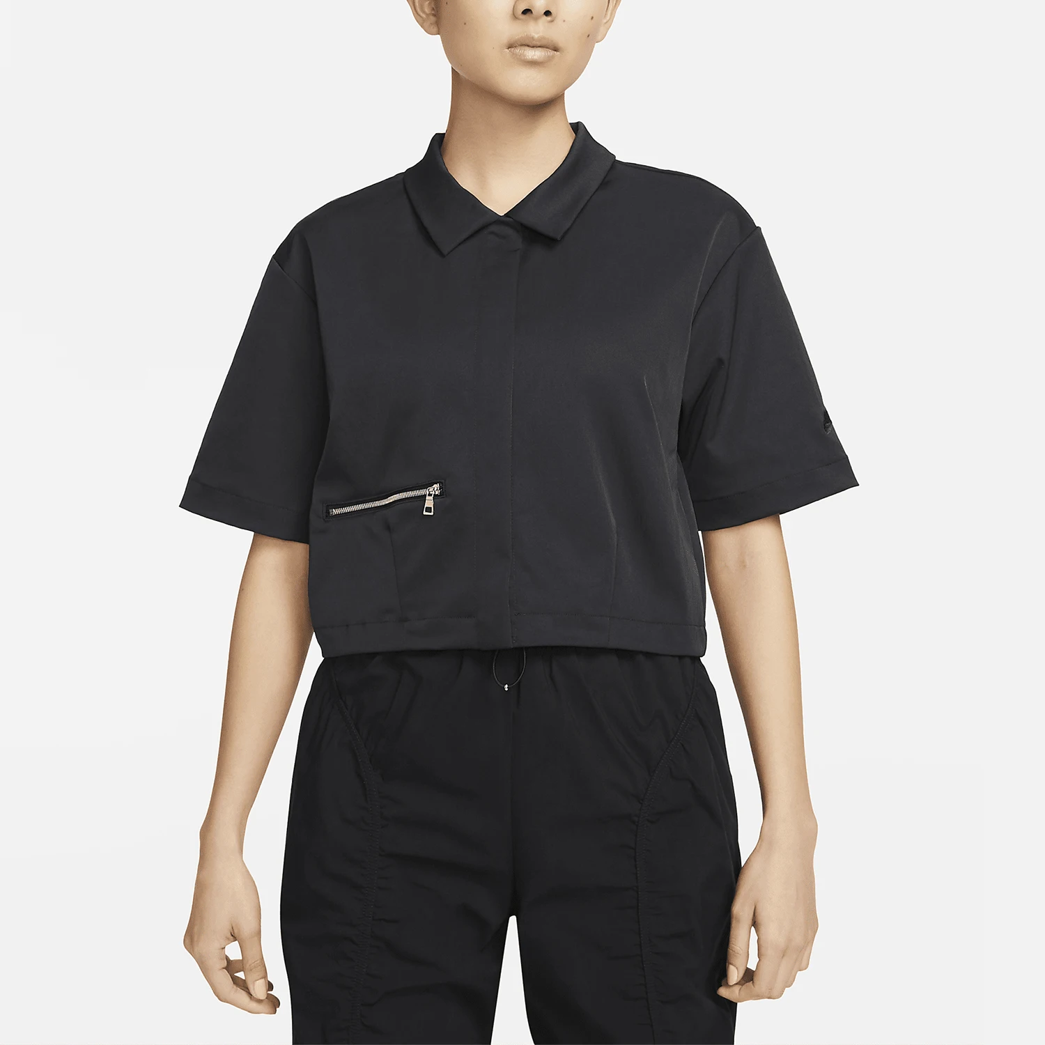 

Женская повседневная рубашка-поло Nike Authentic с коротким рукавом и воротником DV8241-010