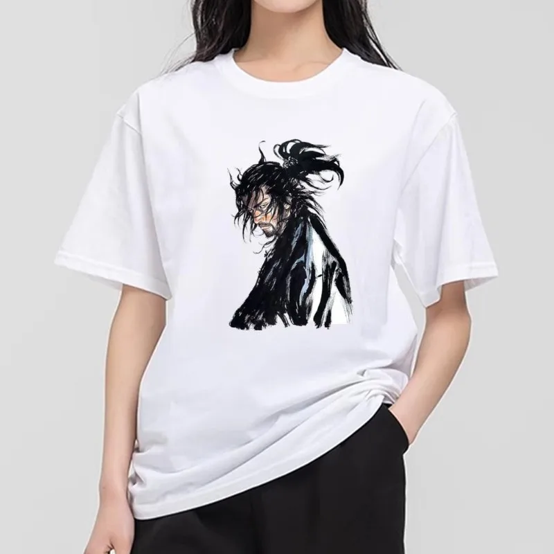 Vagabond Manga T Shirt Women Couple Combination Clothes Short Sleeve Collar Fashion T-shirt Man Cotton