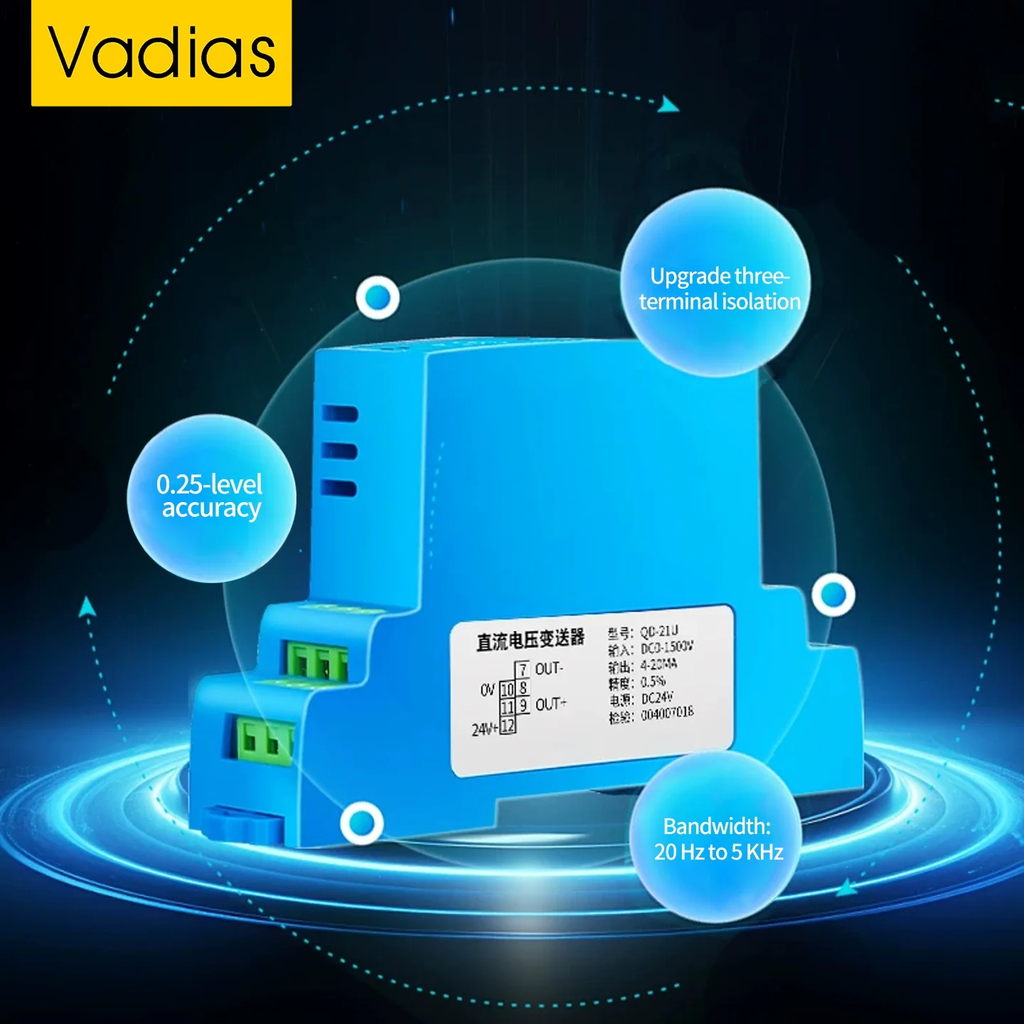 AC Current Transmitter 0-10A 0-5A 0-1A DC Current Transducer 4-20mA 0-10V 0-5V RS485 AC/DC Voltage Sensor Transducer Transmitter