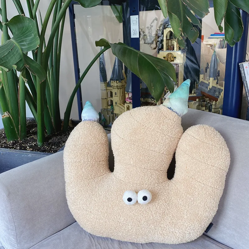 Funny Fresh Ginger Plush Throw Pillow Stuffed Brown Plant Seat Cushion Soft Indoor Floor Decor Christmas Gift