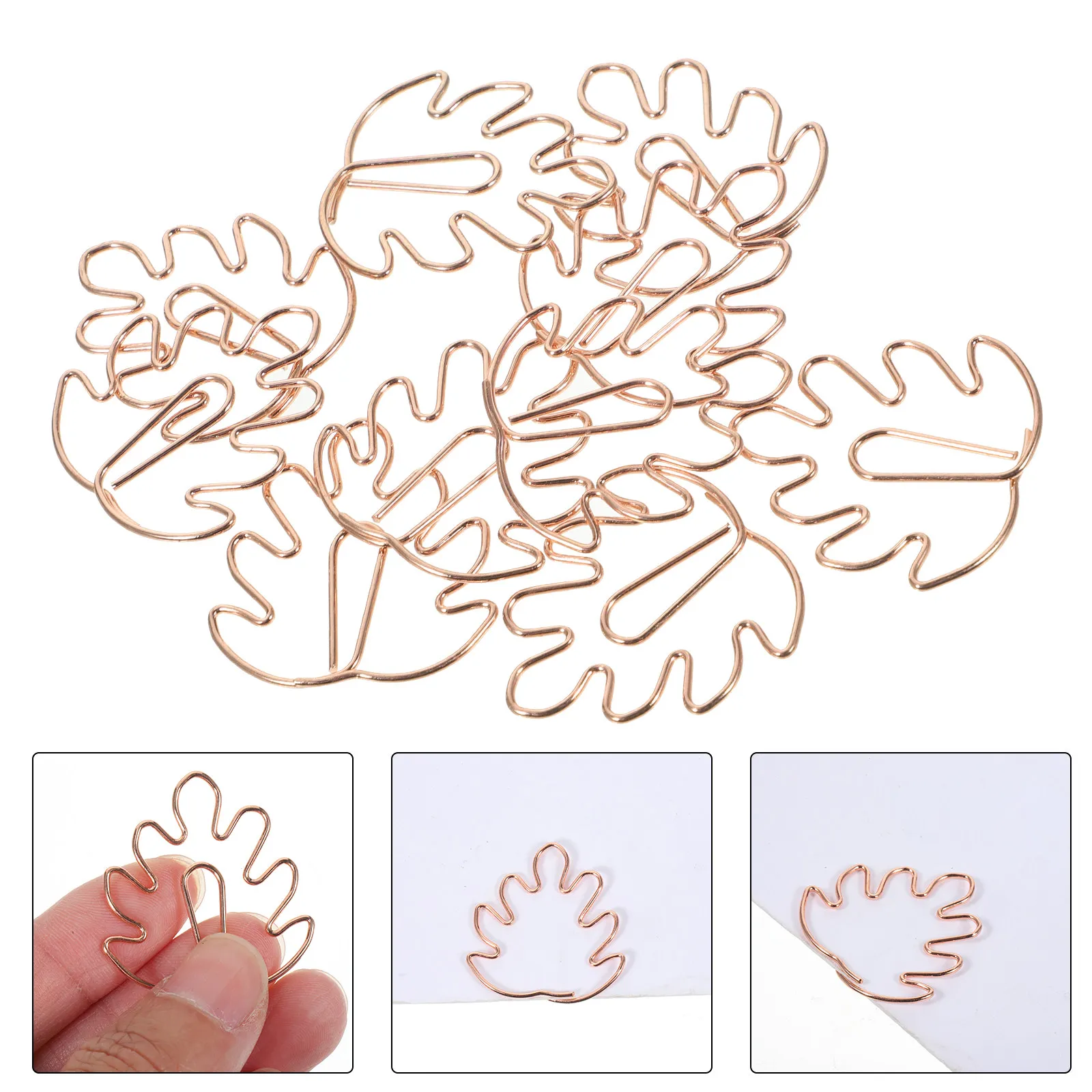 

20Pcs Creative Paper Clips Cute Metal Paperclips Delicate Document Clips Office Supplies File Clamps Small Paper Clamps