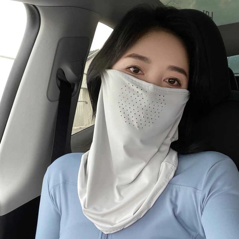 2024 New Unisex UV Protection Sunscreen Face Mask Light Breathable Sun Protection Neck Gaiter Cycling Masks Scarf Outdoor Sports