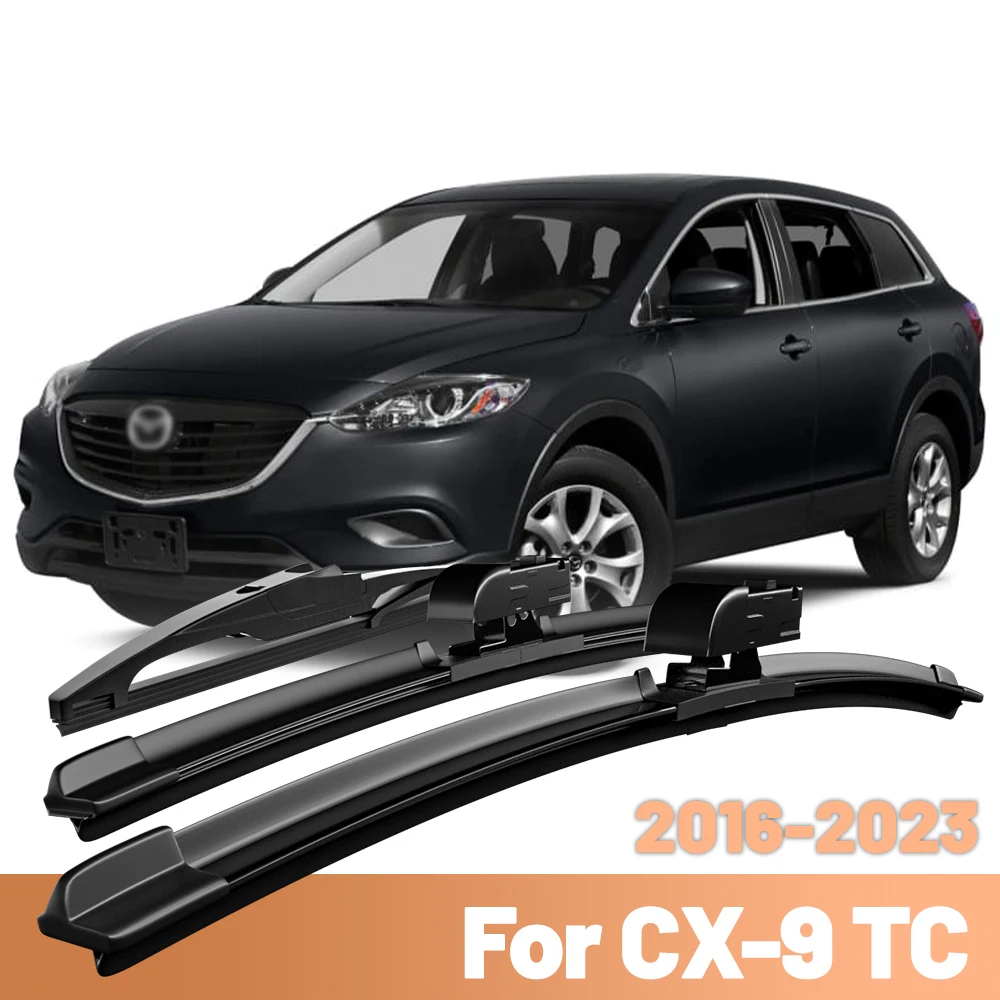 لمازدا CX-9 CX9 MK2 2016 - 2023 ممسحة شفرات الممسحة الأمامية والخلفية مجموعة الزجاج الأمامي نافذة فرش 24 "+ 18" + 14"