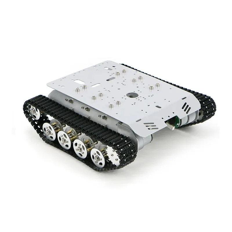 

Tank Car Chassis Smart Vehicle 8KG Big Load Shock Absorb Tracked Robot for Ar Duino Programmable with 12V Metal Encoder Motor