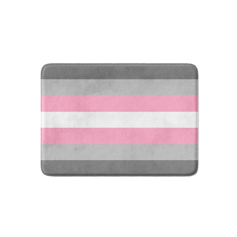 Aertemisi Demigirl Pride Flag Demiwoman Demifemale Bath Mat with Non Slip Base Absorbent Super Cozy Flannel Floor Rug Carpet