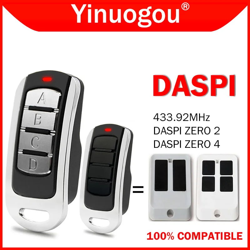 

DASPI ZERO 2 4 ZERO2 ZERO4 Garage Door Remote Control Duplicator 433.92MHz Clone Gate Remote Control Hand Transmitter Command