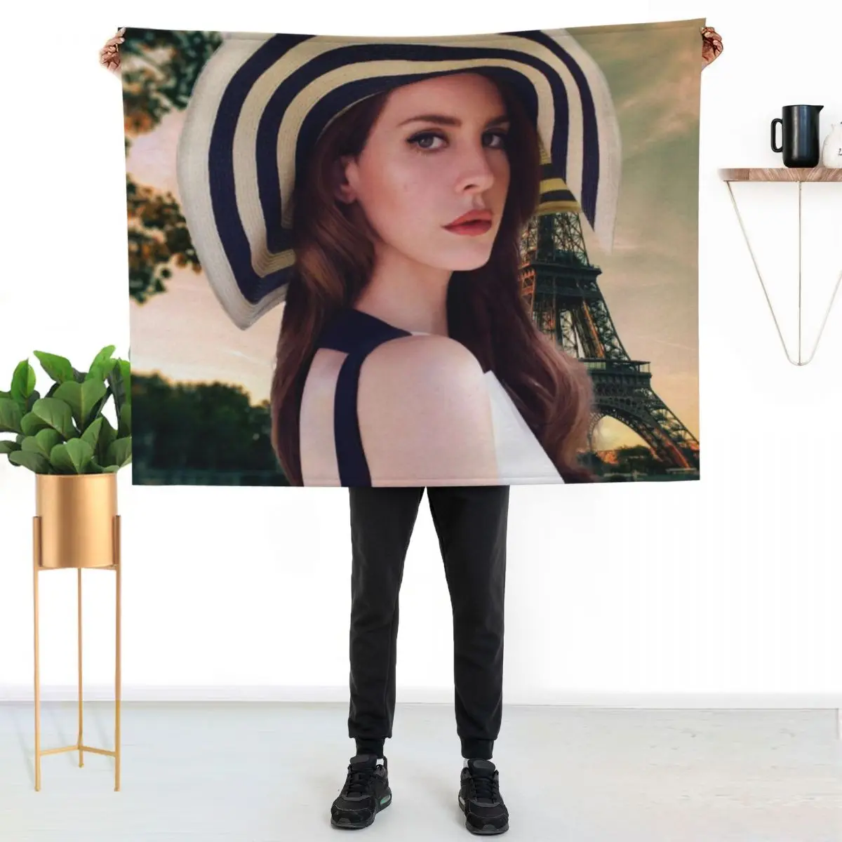 lana del in paris ray 2020 siangrabu Throw Blanket Loose Cute Moving Weighted warm winter Custom Blankets