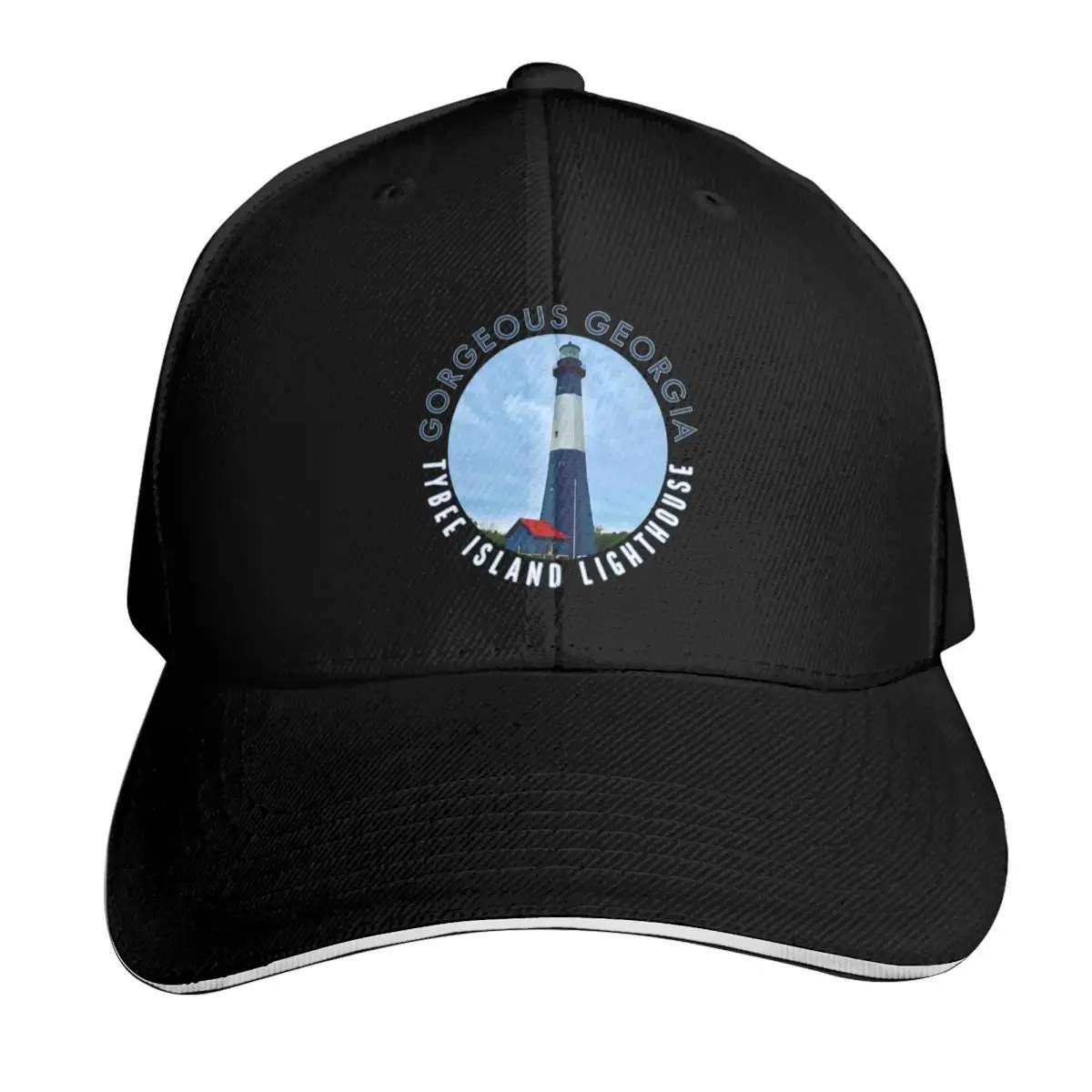 

Gorgeous Georgia Tybee Island lighthouse Baseball Cap Funny hats New In The Hat luxury caps Girl Men's