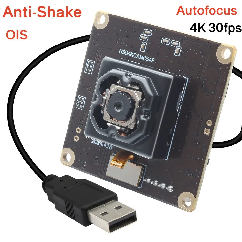 ELP 11MP Autofocus OIS USB Camera Module 4K IMX258 Sensor Anti Shake Industrial Camera Board for Drone, 3D Printing