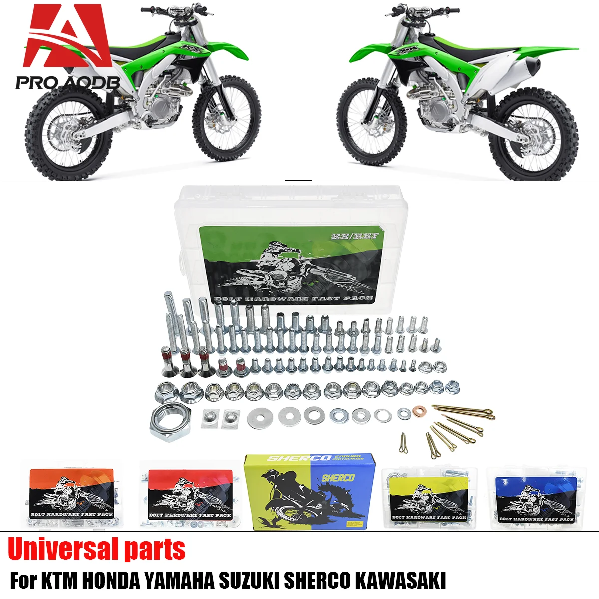 

Hardware Bolt Full Plastics Fastener Kit For KAWASAKI KX KLX KXF 85-450 2003-2024 For SUZUKI RMZ RM 85-450 2001-2024 Motocross