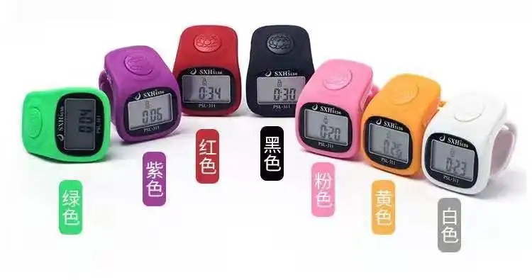 1500 X  Mini Digital Electronic Muslim Finger Ring Tally Counter Tasbeeh Tasbih Golf &Temple Finger Counter Wholesale Low Price