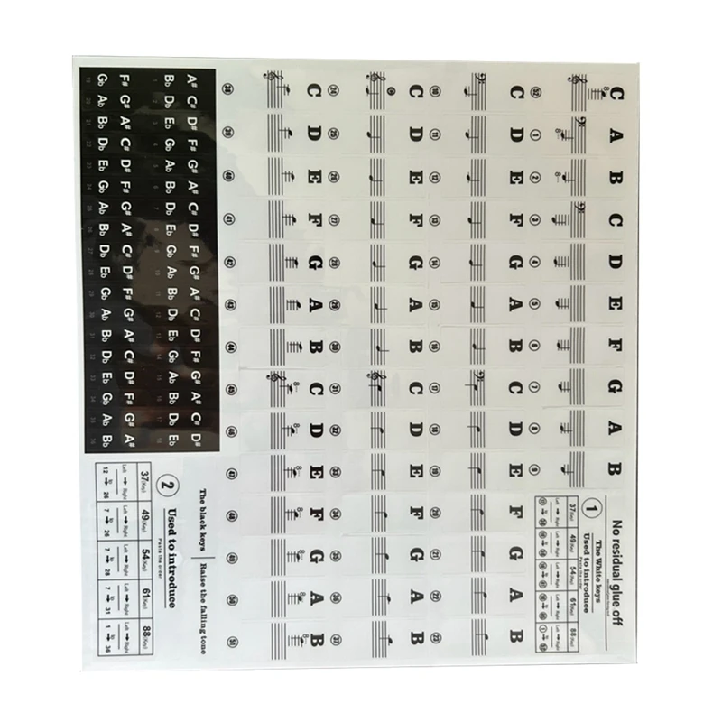 

LALA Piano Keyboard Stickers, Bold Letter Piano Stickers, Very Suitable For Children To Learn Piano