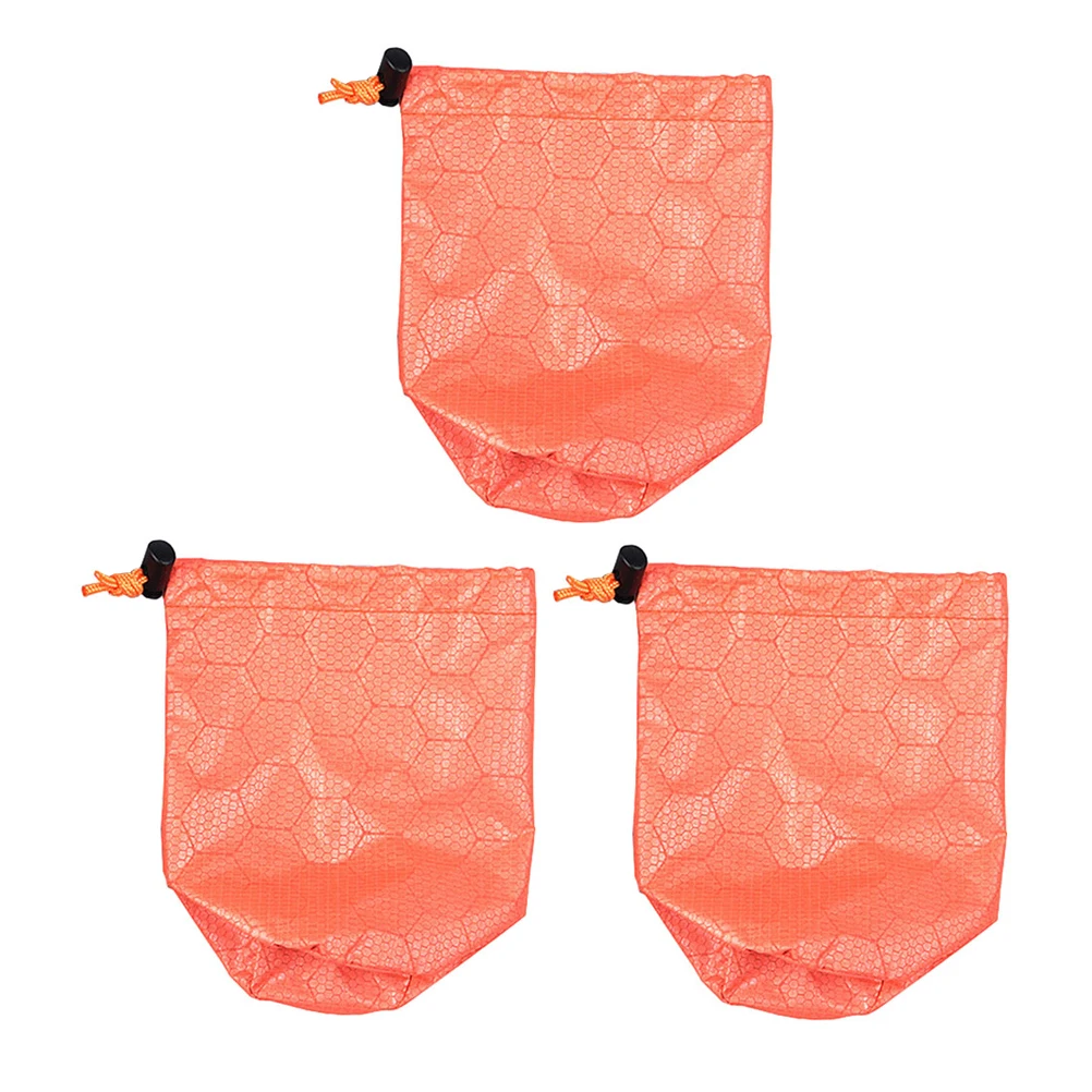 

3pcs Outdoor Gear Storage Bags Waterproof Camping Hiking Sacks Drawstring Stuff Sacks for Backpacking Hunting Athletic Equipment