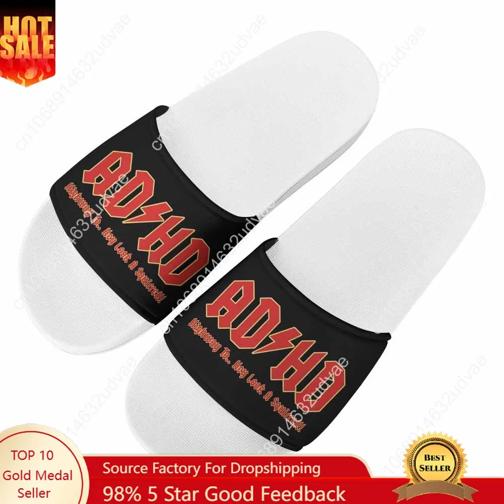 

Go All Out Adult ADHD Highway to Hey Look A Squirrel Funny Music Slippers Home Sandals Water Shoes Men Women Customized Slipper