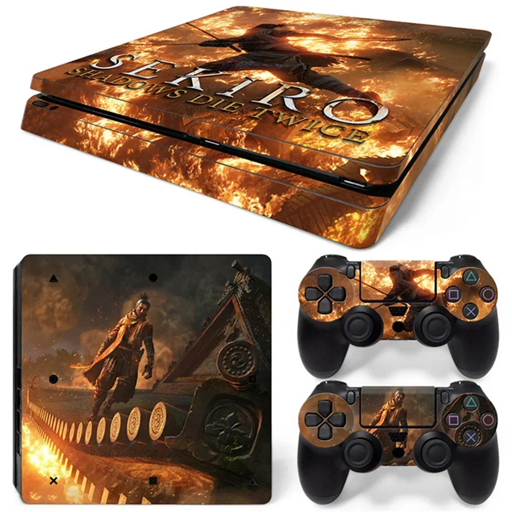 Sekiro shadows the twice  Best Sell Design Skin Sticker for PS4 Slim Console and Controllers