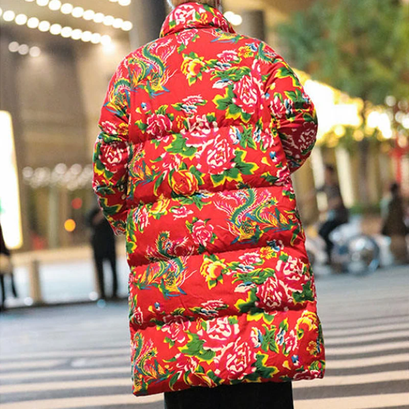 Chaqueta larga acolchada de algodón para hombre, abrigo holgado y cálido a prueba de viento, Parkas gruesas a prueba de frío, moda informal de invierno, 2024