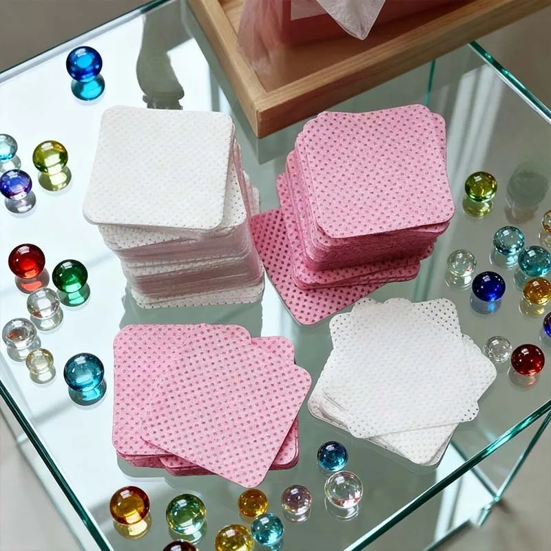 1/2 confezioni di rimozione delle unghie foglio di cotone rimozione colla per ciglia rimozione smalto per ciglia estensione colla salviette per la pulizia