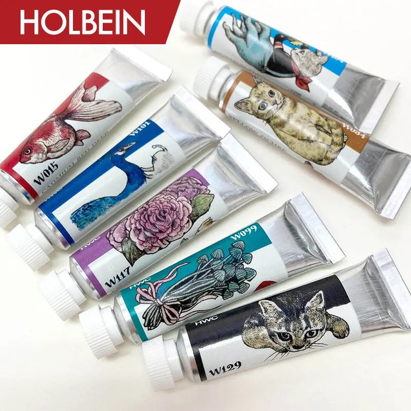 Imagem -03 - Holbein & Yuko Higuchi-tintas Aquarela Co-branded Artigos de Arte 24 Cores 5ml