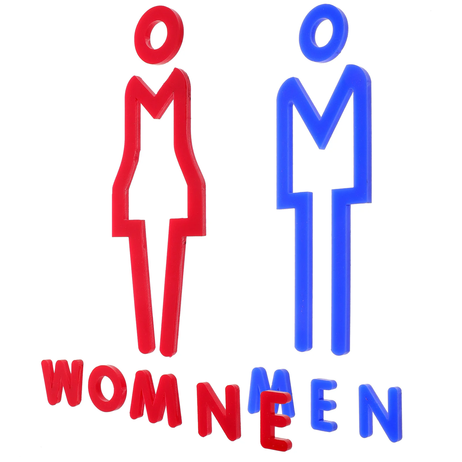 2 قطعة علامة مرحاض الاكريليك لوحة تحديد المرحاض علامات باب الحمام للأعمال الحمام ديكور جدار جبل التوجيه