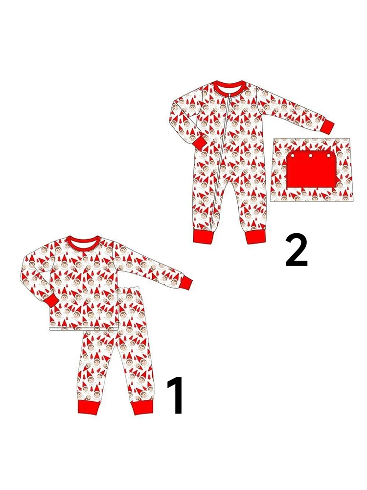 Wholesale Boys Christmas Shelf Pajamas Outfits Children Clothes Sets Long Sleeves Baby Sleeper