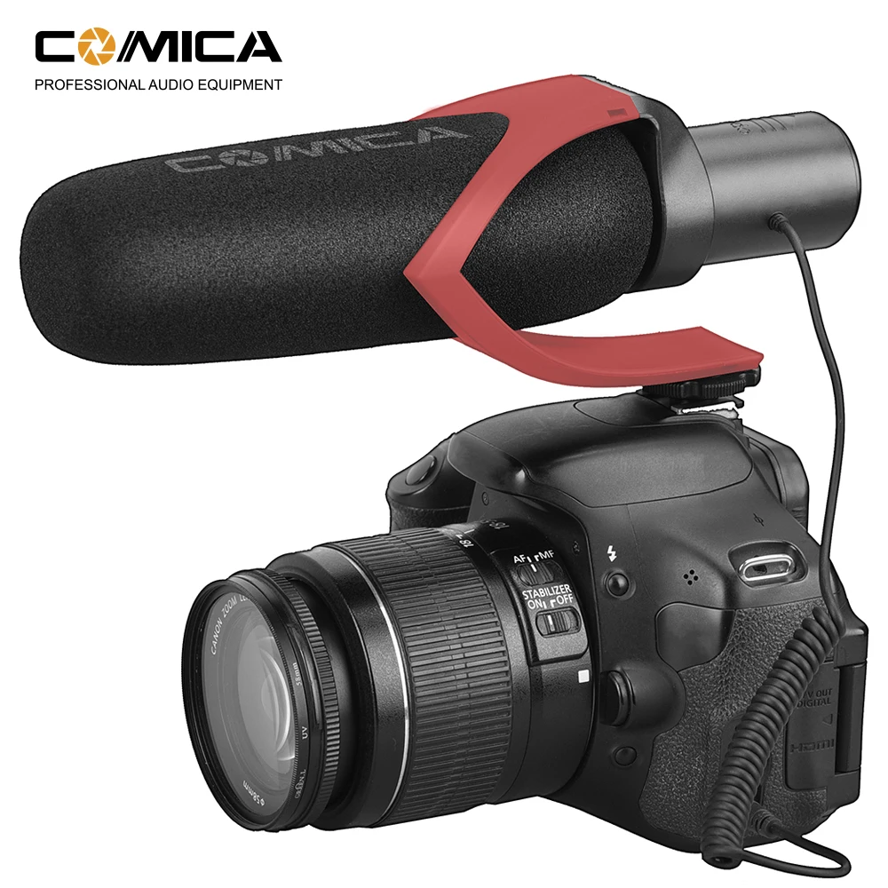 COMICA CVM-V30 PRO Electric Super-Cardioid Directional Condenser Shotgun Video Microphone for Video Shooting, Meeting and Interv