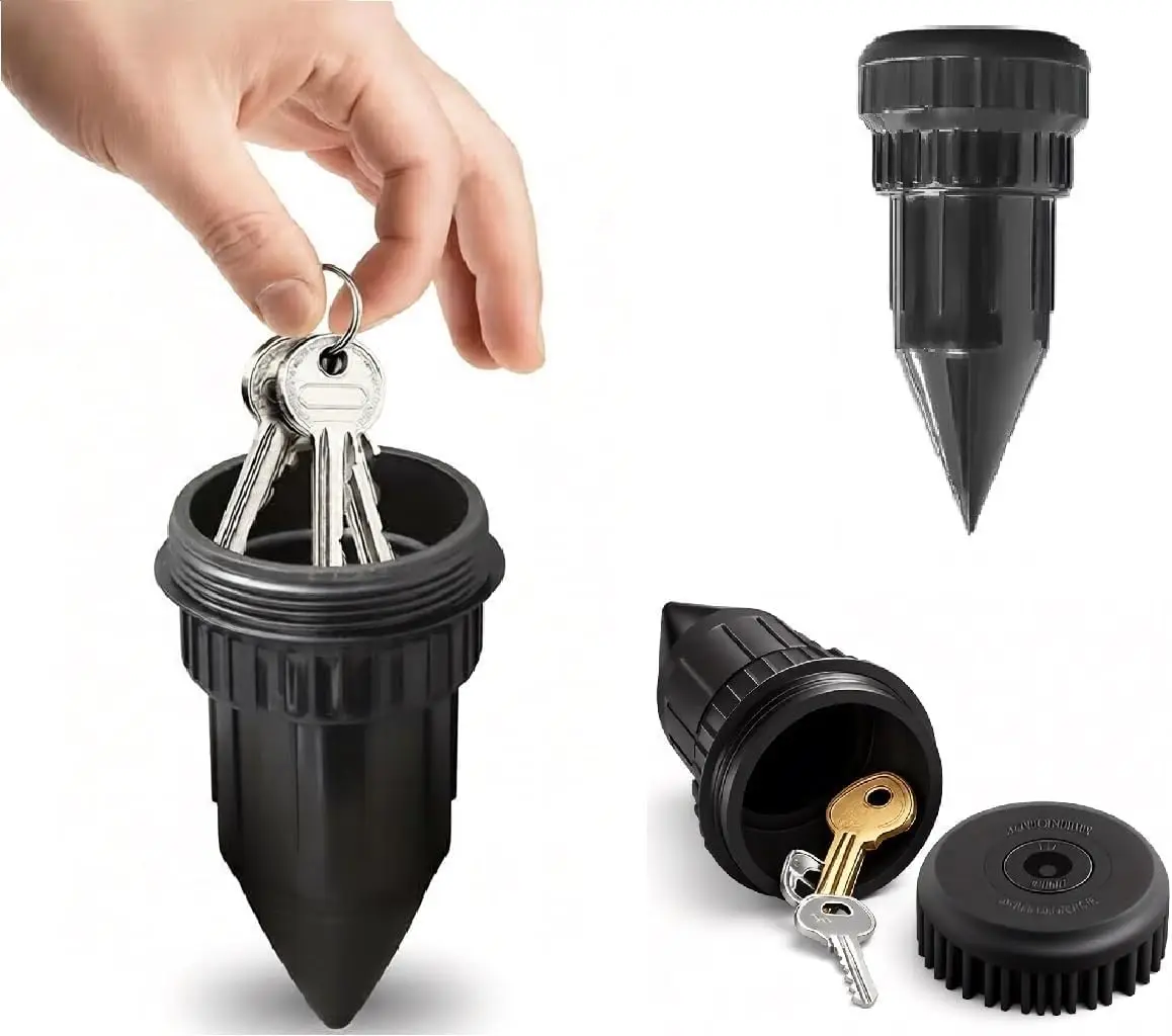 Corretivo chave de jardim, regador subterrâneo realista, sem necessidade de baterias, plástico durável para segurança de jardim ao ar livre