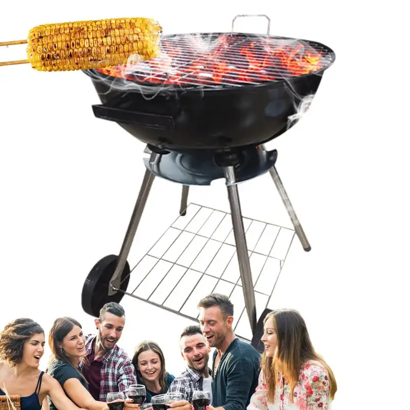 

Outdoor Charcoal Grill 18Inch Ball-Shaped Barbecue Stove Portable Barbecue Supplies Cycle Temperature Control Outdoor Stove with