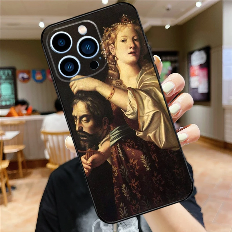 Judith Beheading Holofernes Caravaggio Case For iPhone 15 13 12 11 14 Pro Max Mini X XR XS Max SE 2020 2022 7 8 15 Plus Cover