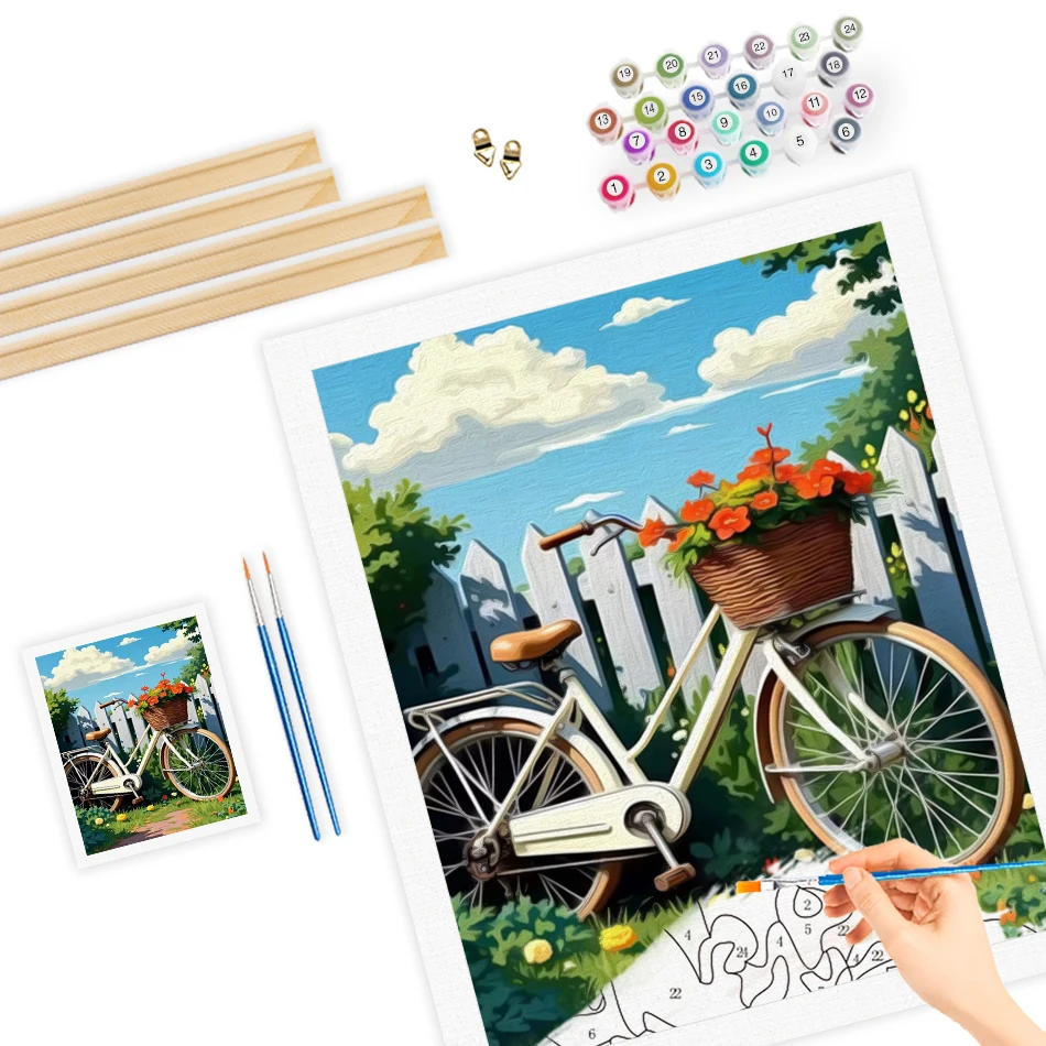 RUOPOTY الطلاء حسب عدد الكبار مؤطرة جدار الفن الحديث قماش الفن اللوحة المائية اللوحات الزيتية الرقمية على عدد جدار الفن #2