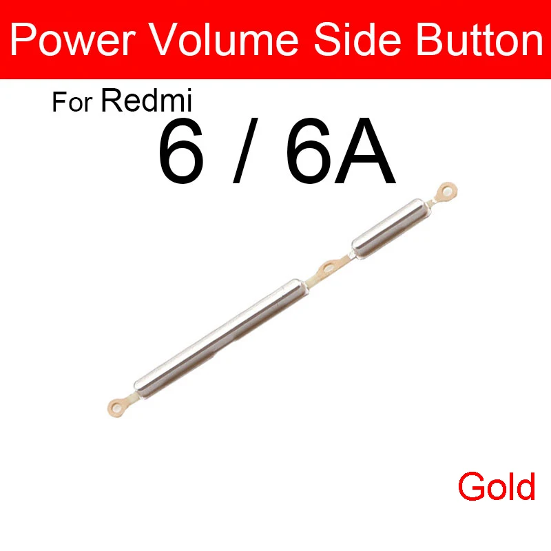 on/off Power Button + Volume Side Key For Xiaomi Redmi 5 5A 5 Plus 6 6A Power Volume Up Down Button Power SideKey Repair Parts