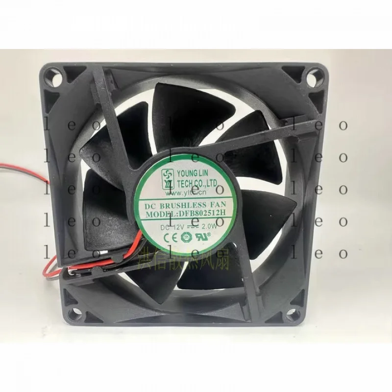

1 шт. YOUNG LIN DFS802512H DC12V 2.0W 2-проводной вентилятор охлаждения 80 мм