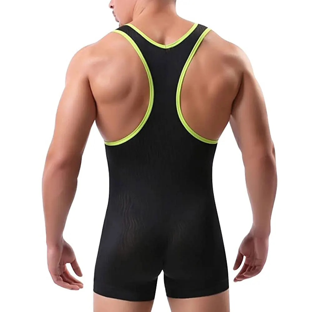 Plain Black Wrestling Singlets Weightlifting Wear PowerLifting Suit One Piece Bodysuit Iron WWE BOXING Fitness Skinsuit