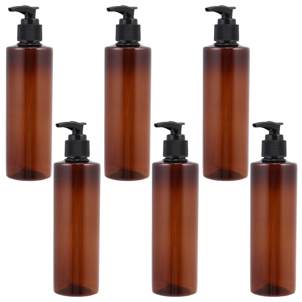 6 stücke 250 ml Leere Lotion Spender Flaschen Presse Pumpe Seife Sub Flasche Für Den Heimgebrauch Nachfüllbare Kunststoff Behälter Braun basis Zufällig