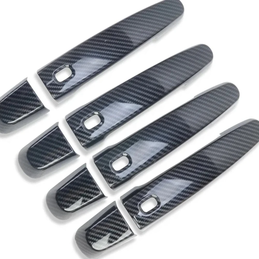 Para Chevrolet Blazer 2019 2020 2021 2022, Cubiertas de Fibra de Carbono para Manijas de Puerta de Coche, Embellecedores para Manijas Laterales, Cubiertas para Tazones de Manijas de Puerta, Accesorios