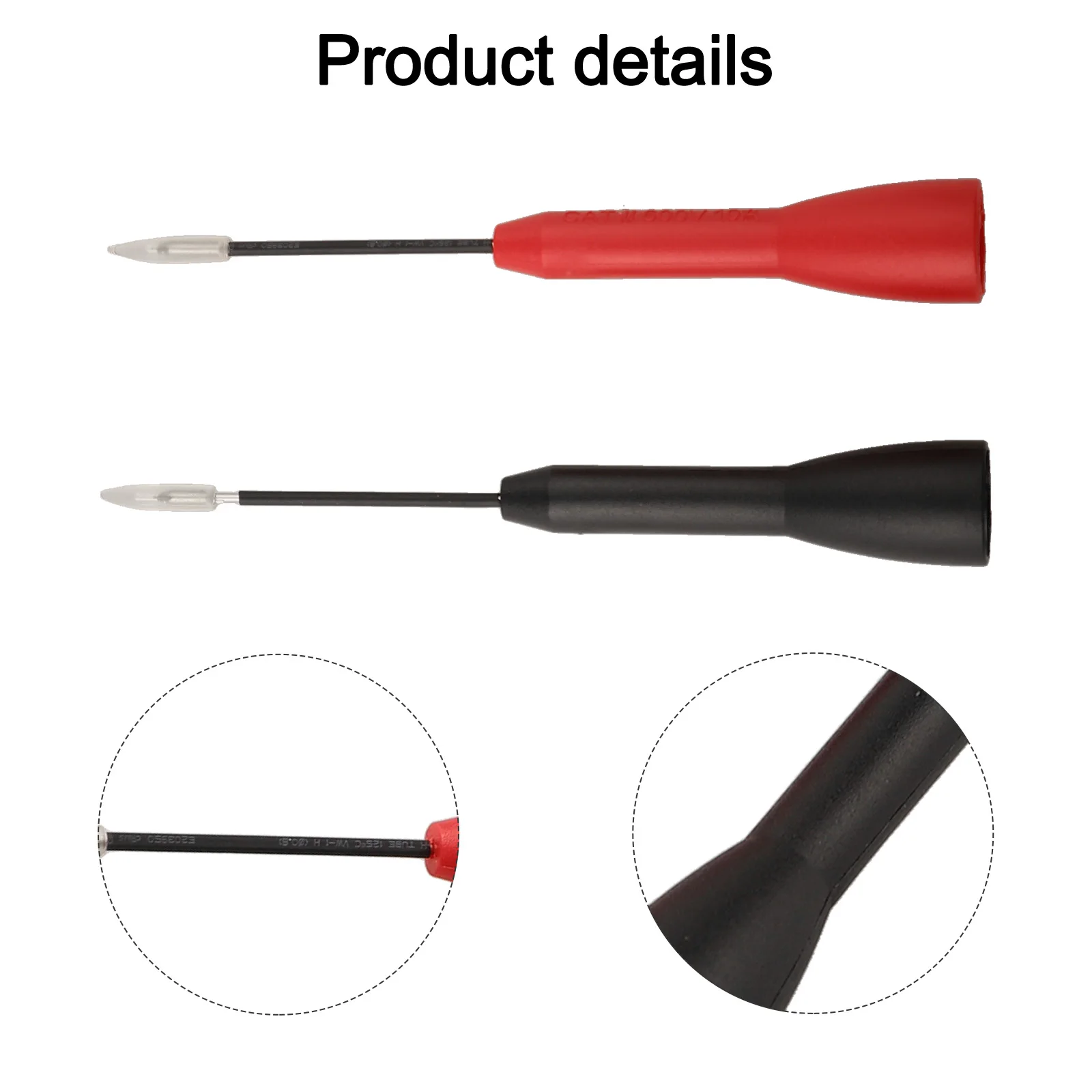 10pcs/Set Multimeter Test Probe Back Probes 1mm Test Pin With 2mm Banana Socket 600V 10A Tool Accessories