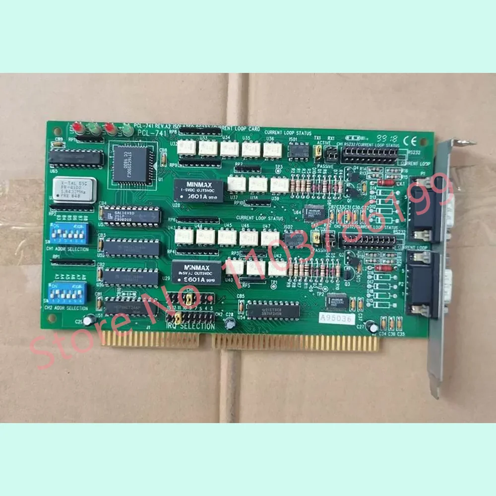 For Advantech Isolated Dual-Port RS-232 Aerial Communication Card PCL-741 REV.A2