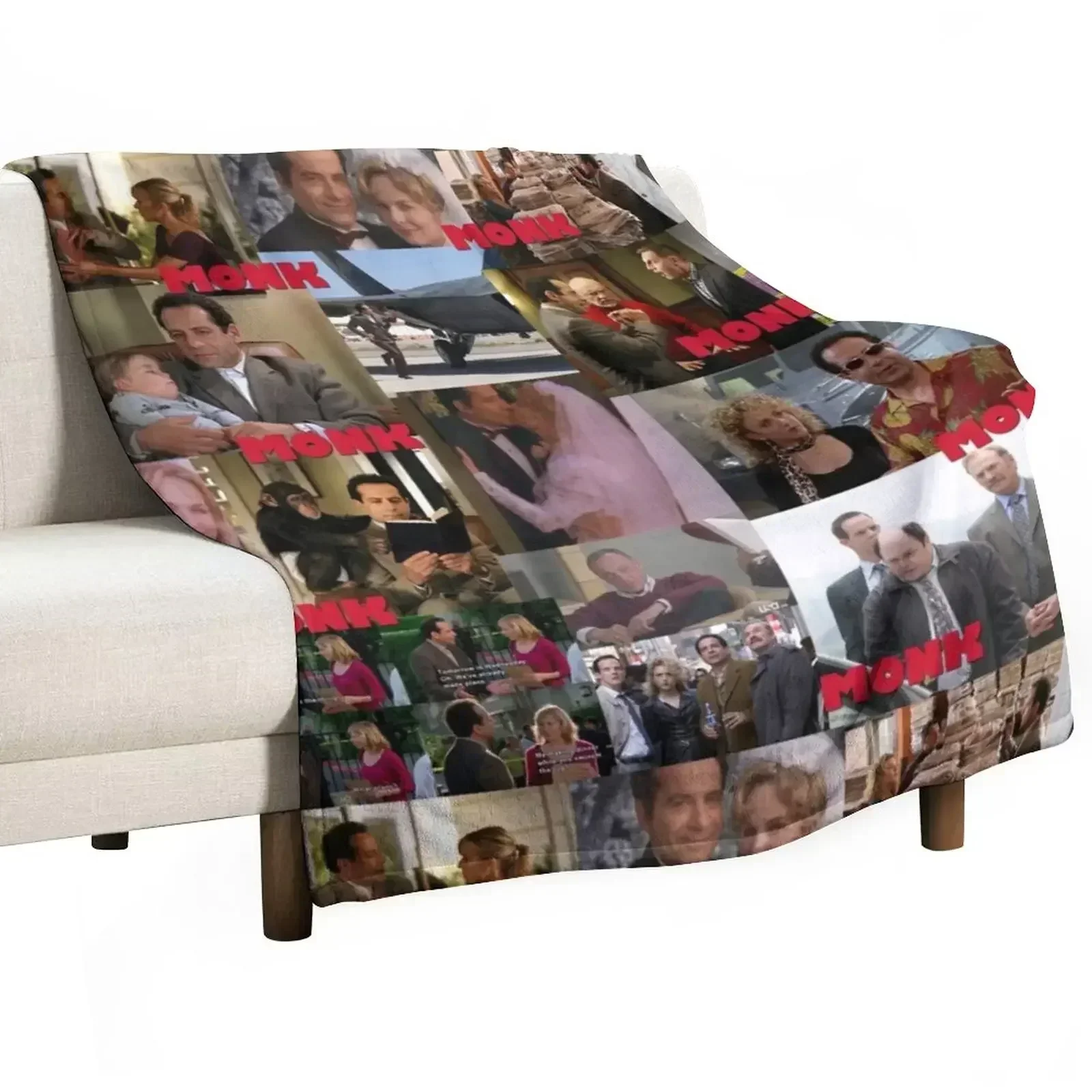 

Monk Collage Throw Blanket blankets and throws Blankets For Sofas Hairy For Sofa Thin Blankets