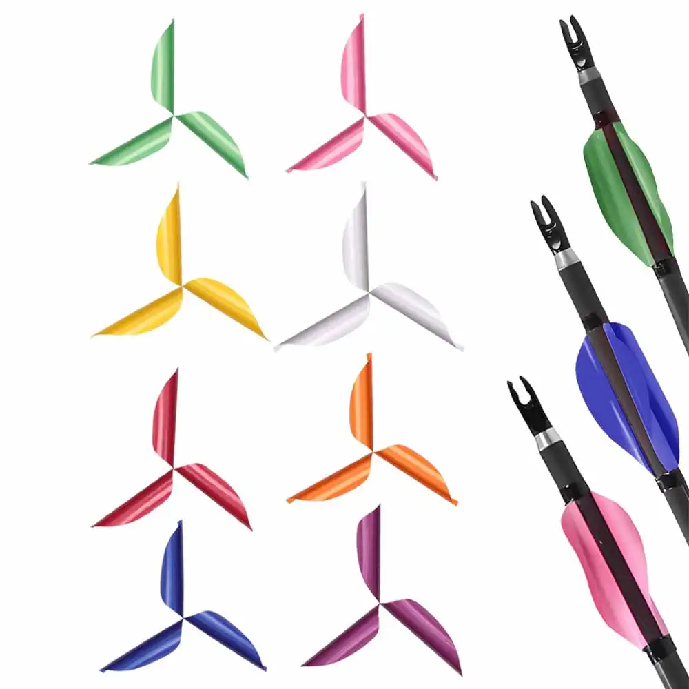 

50pcs Shooting Practice 1.75" Spiral Arrow Feathers Plastic Right Wing Vanes Arrow Fletches For Bows Hunting Archery Accessories
