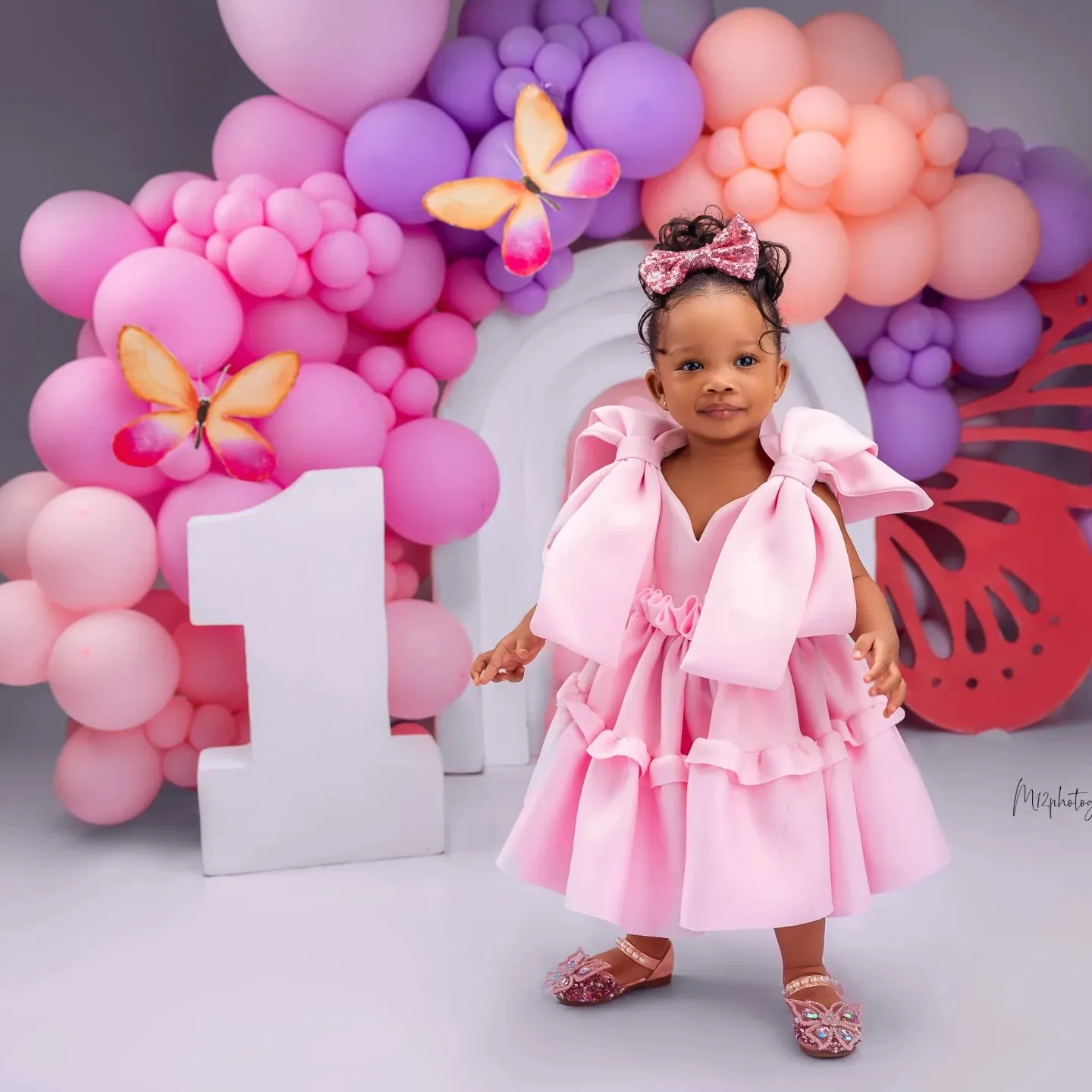 Vestidos de fiesta de cumpleaños para niñas con lazo grande, vestidos personalizados hasta el té para niñas, vestidos de desfile para bebés y niños para sesión de fotos