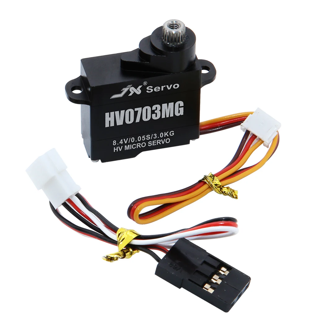 

JX PDI-HV0703MG 8.4V High Voltage Ultra Light 7.1g 3.0kg.cm Torque Coreless Motor Digital Servo for Robot RC FPV Drone