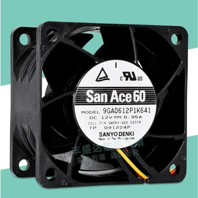 

Новый вентилятор-кулер для Sanyo 9GA0612P1K641 6038 12 В 0,95 А охлаждающий вентилятор корпуса сервера 6 см 60*60*38 мм